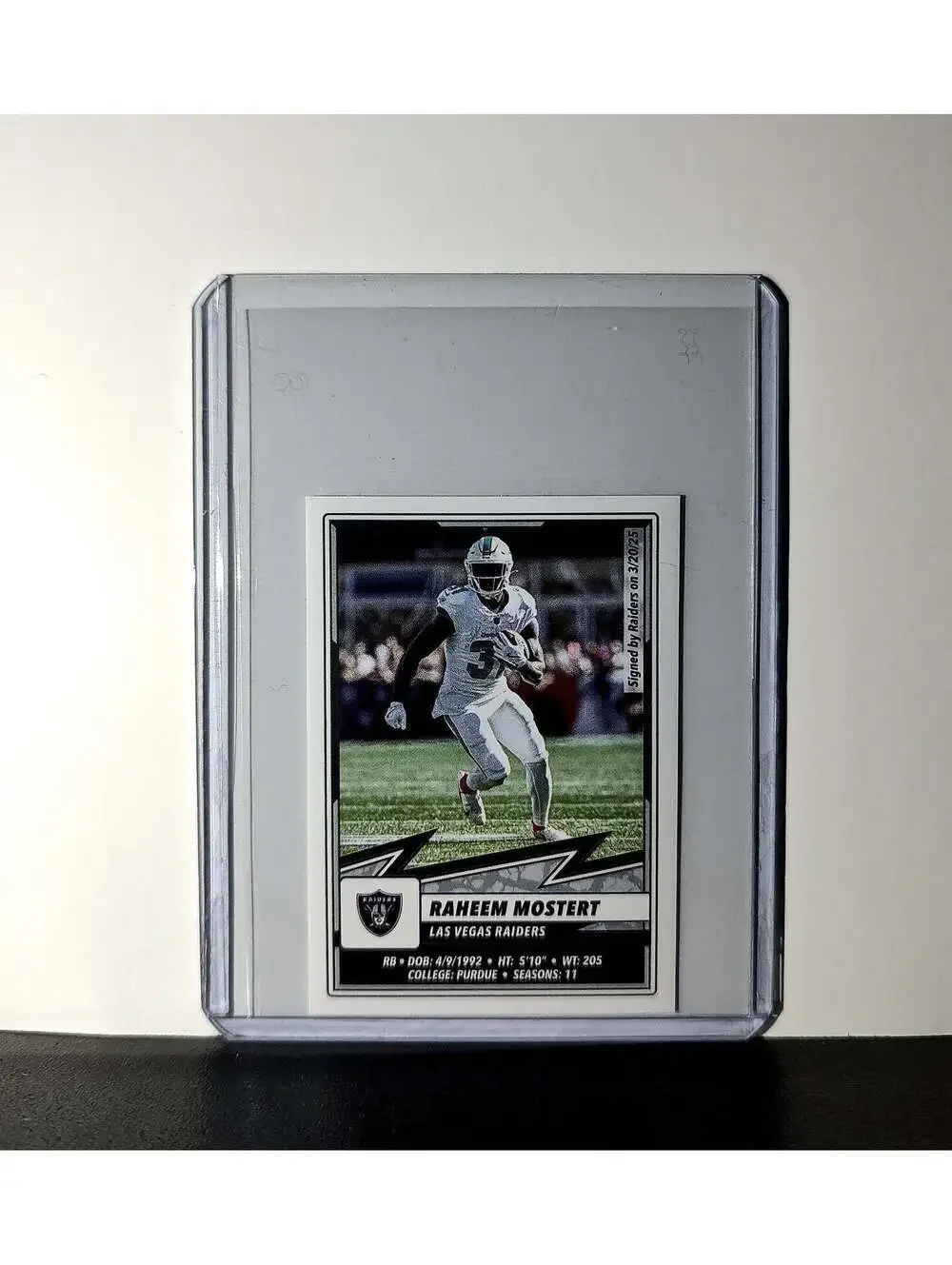 Raheem Mostert 2025 Panini NFL #265 Sticker Las Vegas Raiders